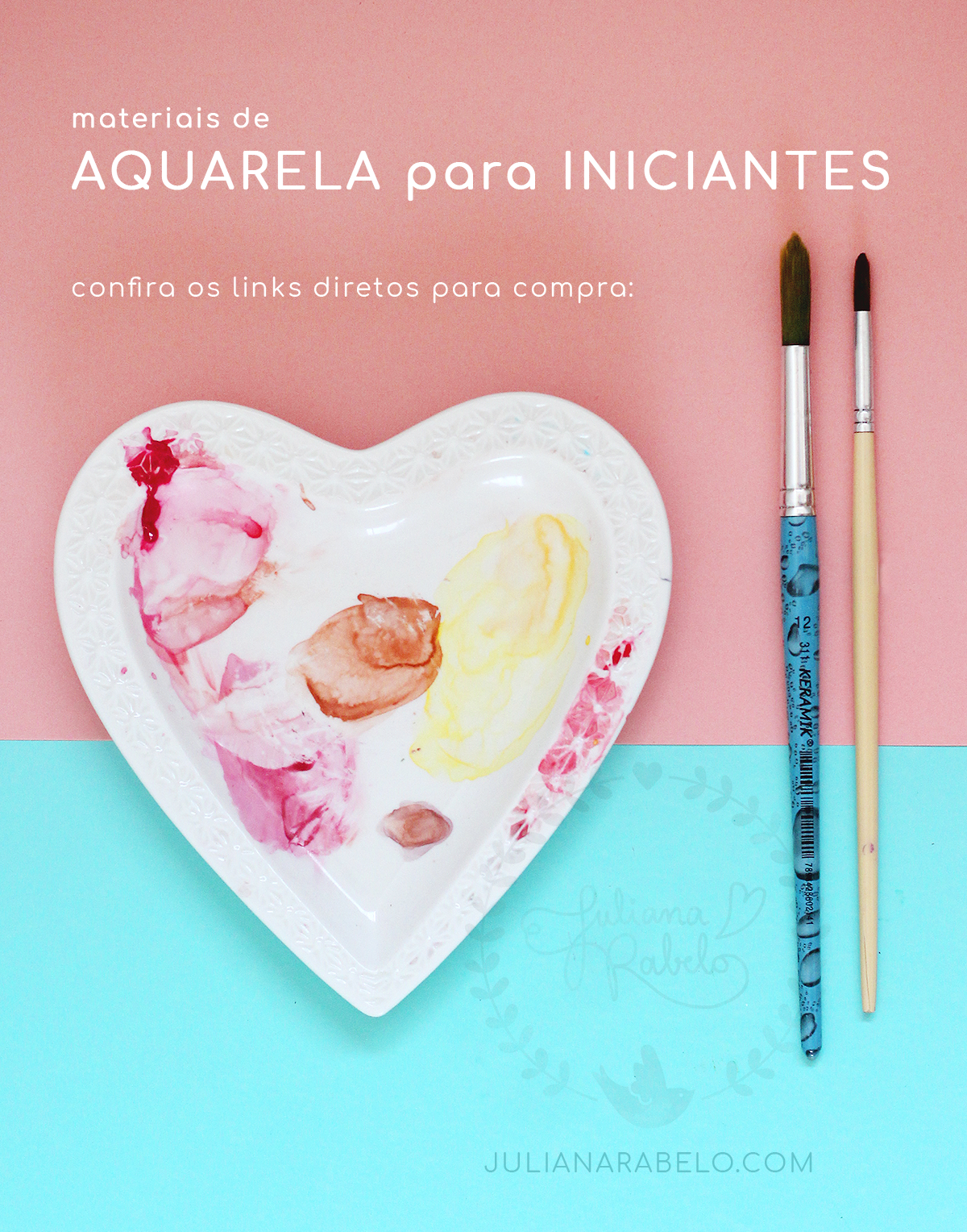 kit de aquarela para iniciantes - Juliana Rabelo